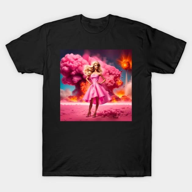 Barbenheimer nuclear barbie T-Shirt by miamia